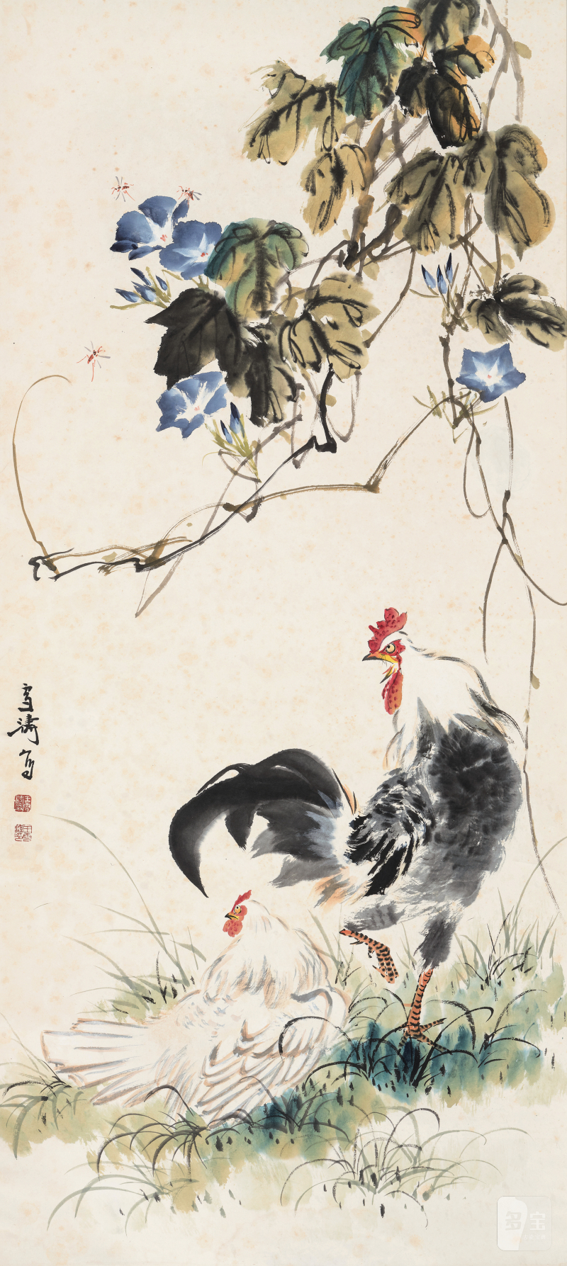 王雪涛 1903-1982 双吉 - 图2